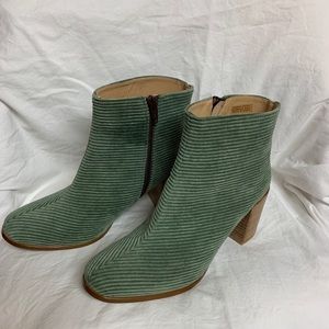 Anthropology booties in light green